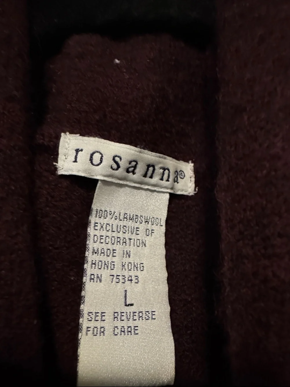 Vintage floral Lambswool cardigan Womens L satin bow flowers Cottagecore country - Picture 10 of 12